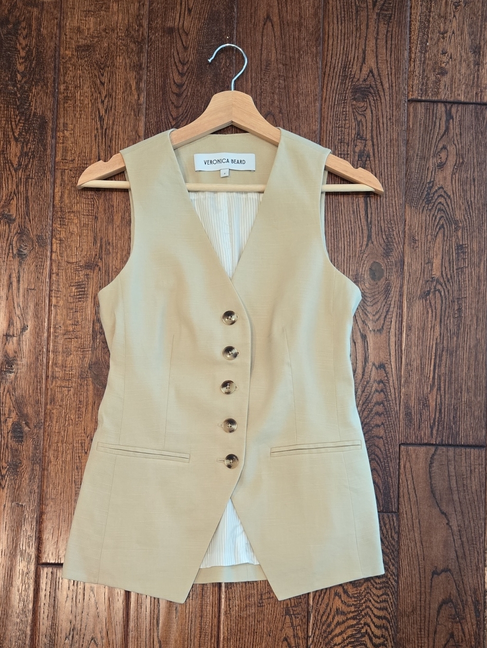 Veronica Beard Button-Front Vest